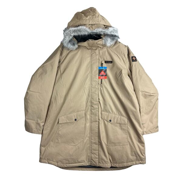 Columbia Suttle Mountain Long Insulated Jacket Women's 3X Khaki NWT